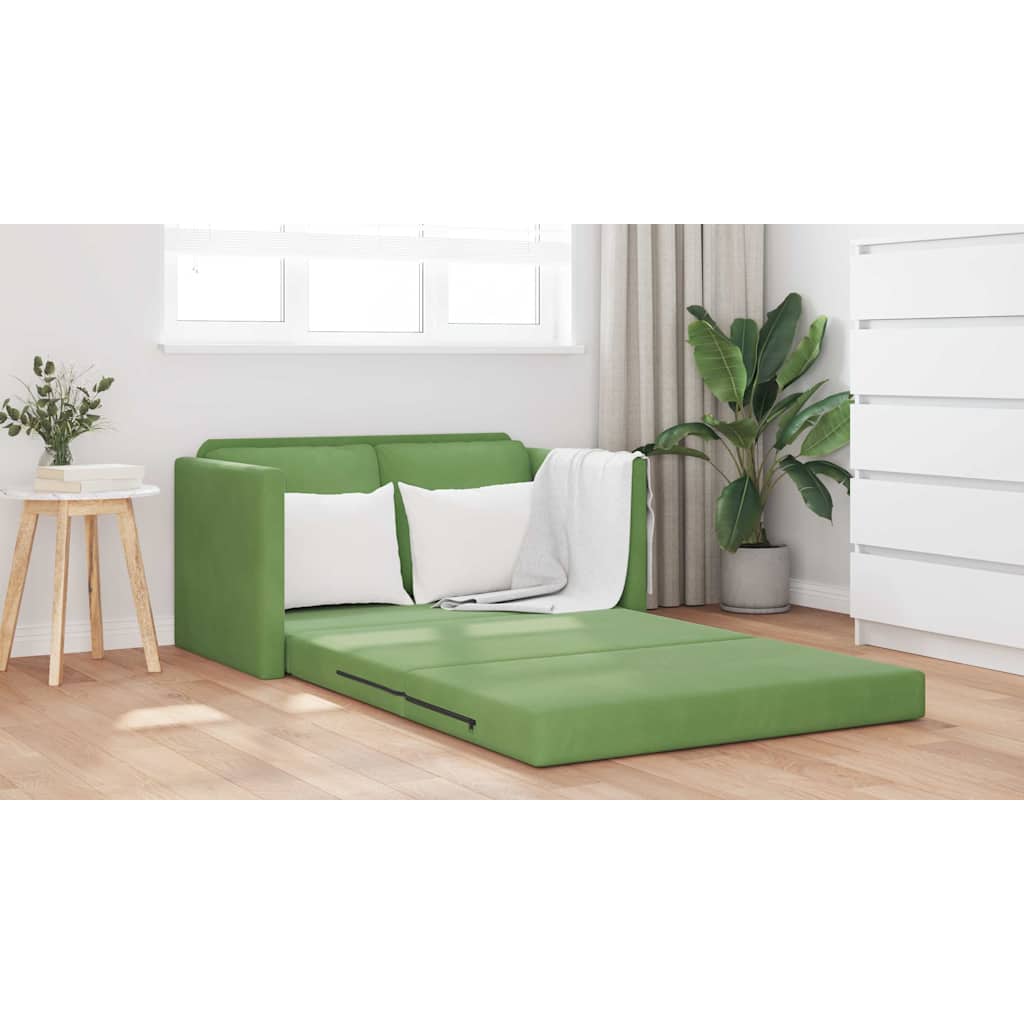 Sofá-Cama com almofada Verde claro 122 x 70 x 60 cm Veludo