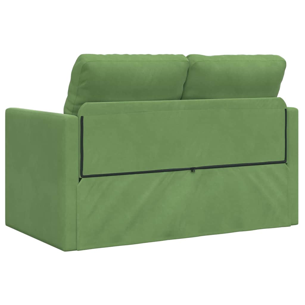 Sofá-Cama com almofada Verde claro 122 x 70 x 60 cm Veludo