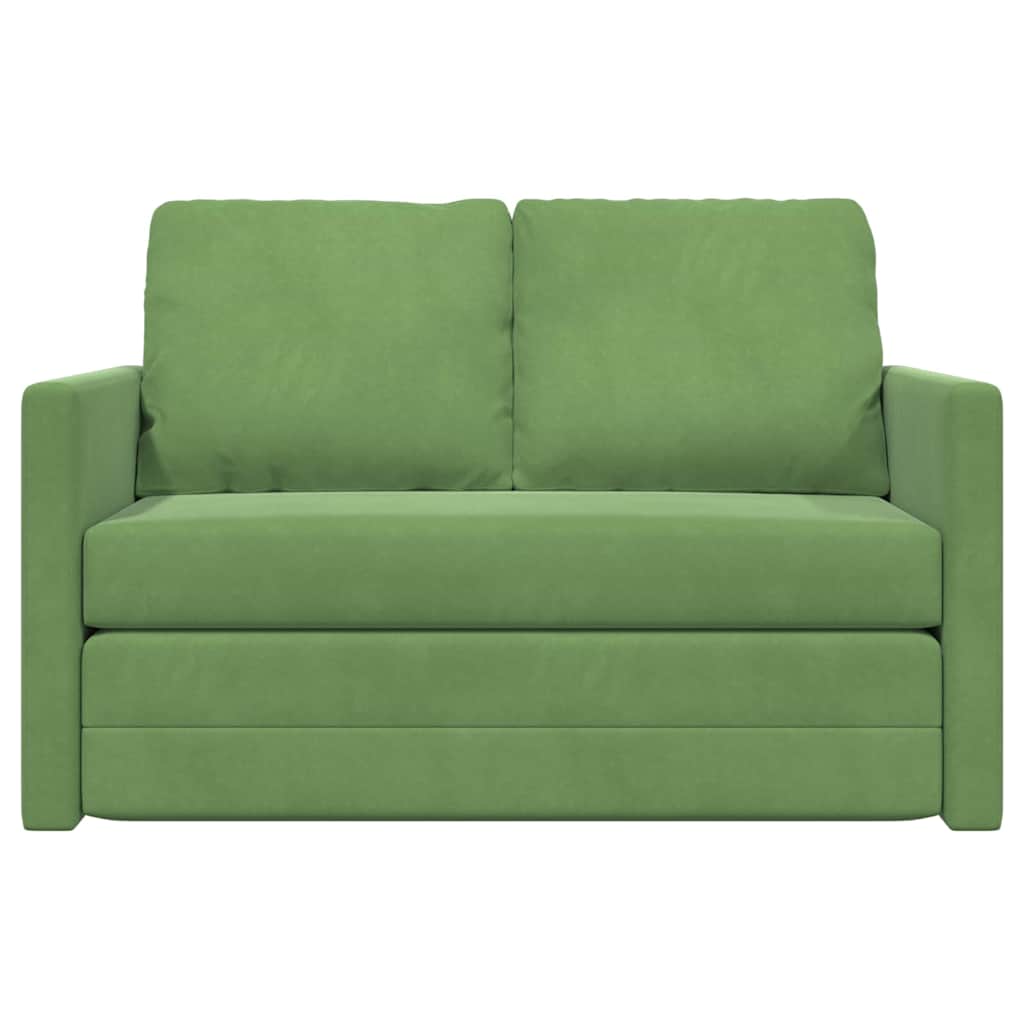Sofá-Cama com almofada Verde claro 122 x 70 x 60 cm Veludo
