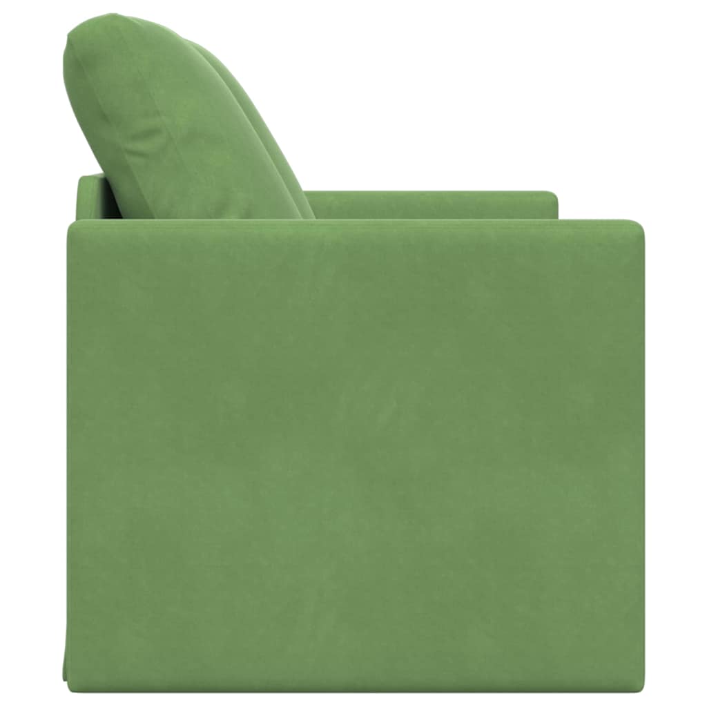 Sofá-Cama com almofada Verde claro 122 x 70 x 60 cm Veludo
