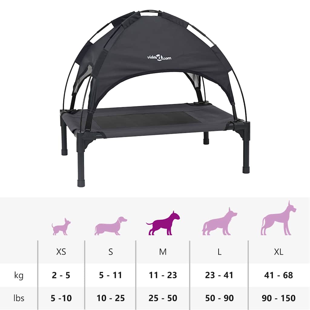 Cama para Cachorro Preto m Aço