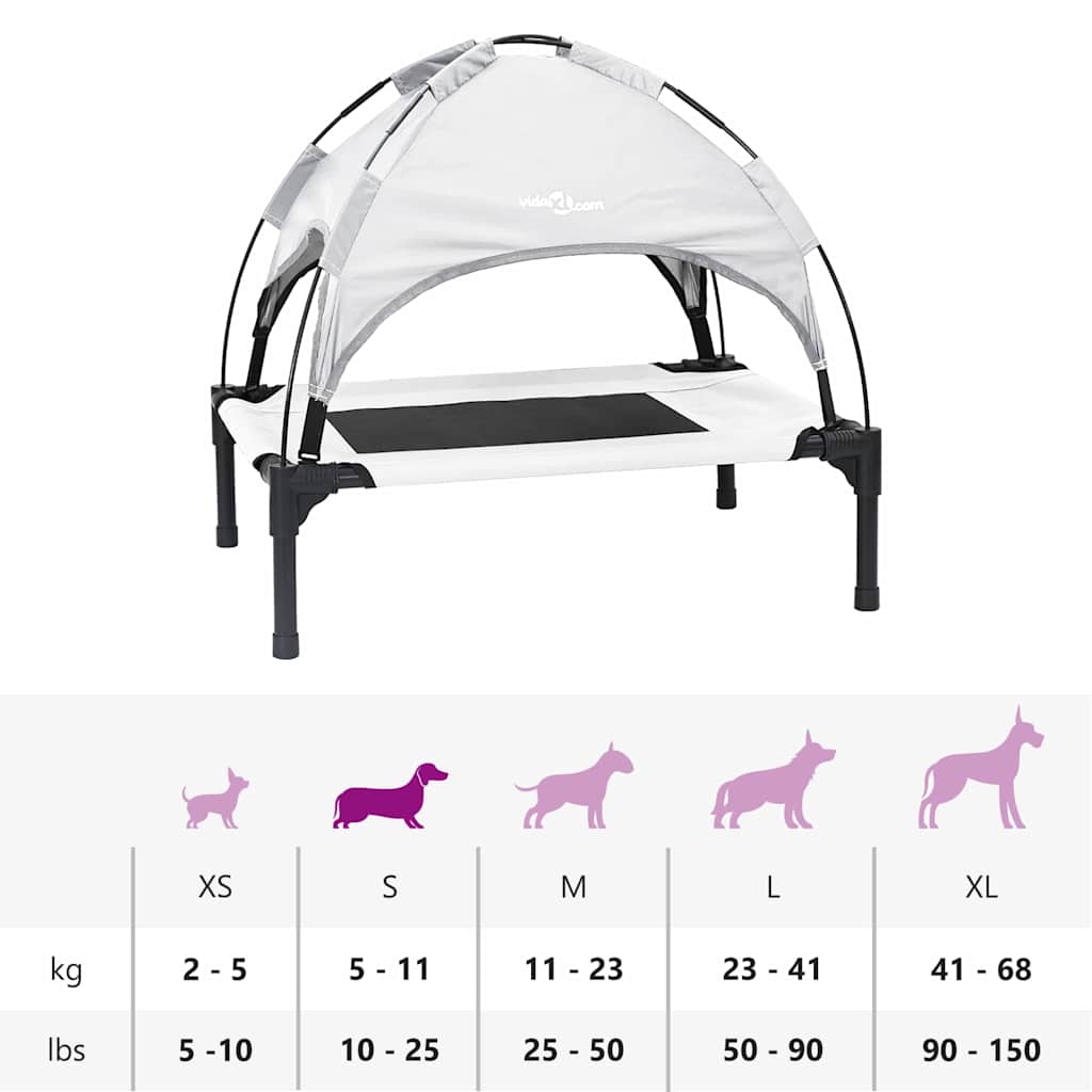 Cama para Cachorro Cinza Prateado s Aço