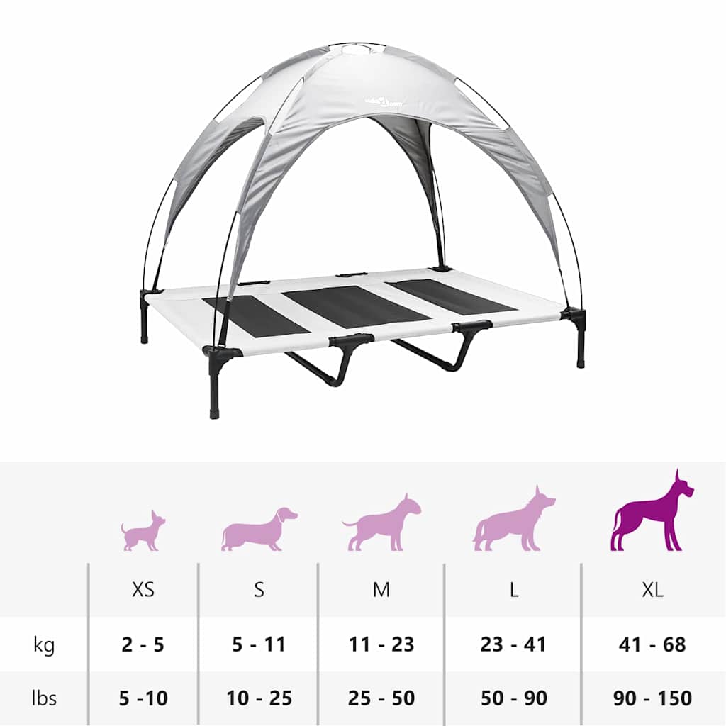 Cama para Cachorro Cinza Prata xl Aço