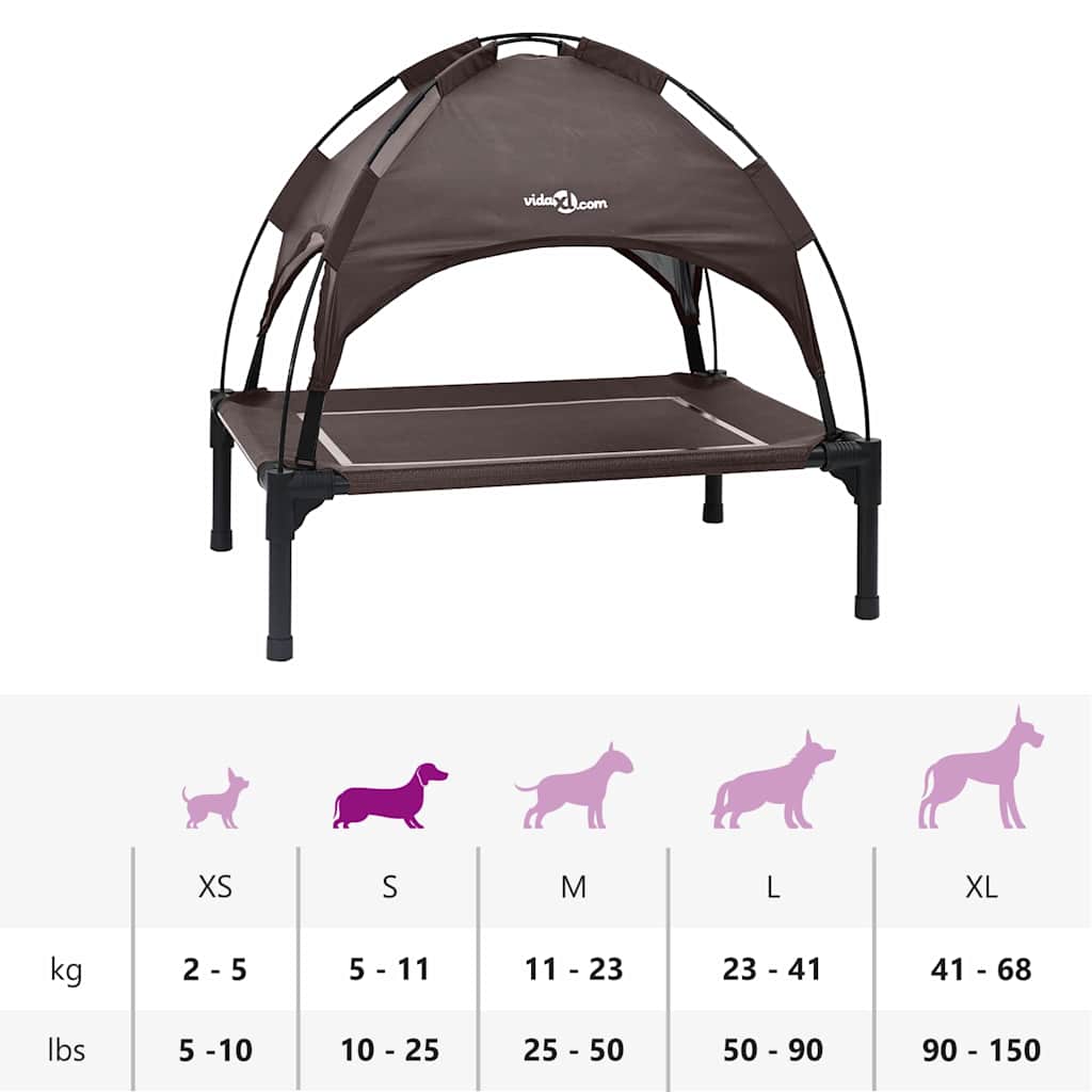 Cama para Cachorro Castanho s Aço