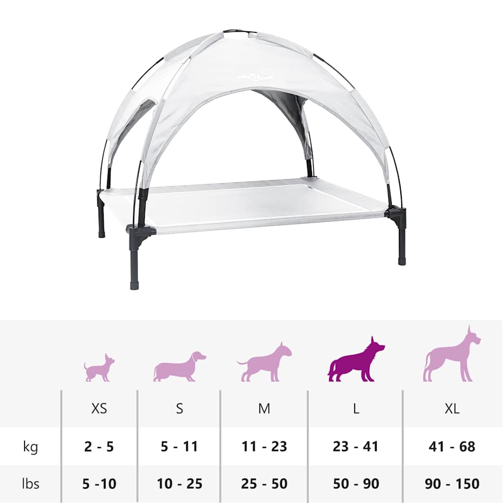 Cama para Cachorro Cinza Prateado l Aço