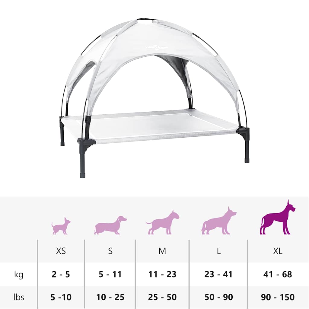 Cama para Cachorro Cinza Prateado xl Aço