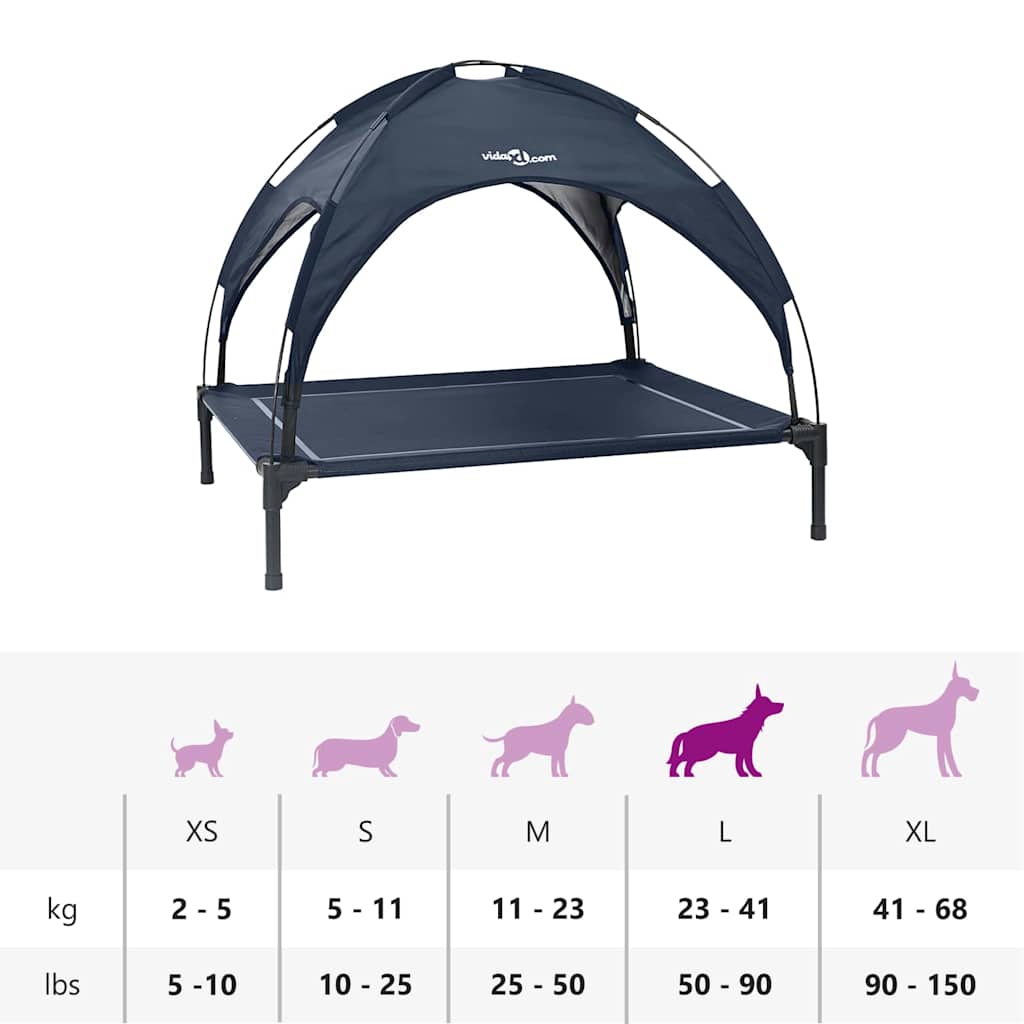 Cama para Cachorro Azul Marinho l Aço