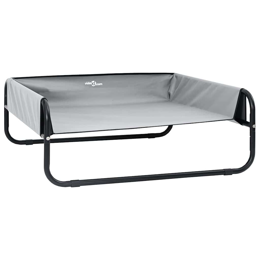 Cama para Cachorro Cinzento-claro s Tecido Oxford e Aço