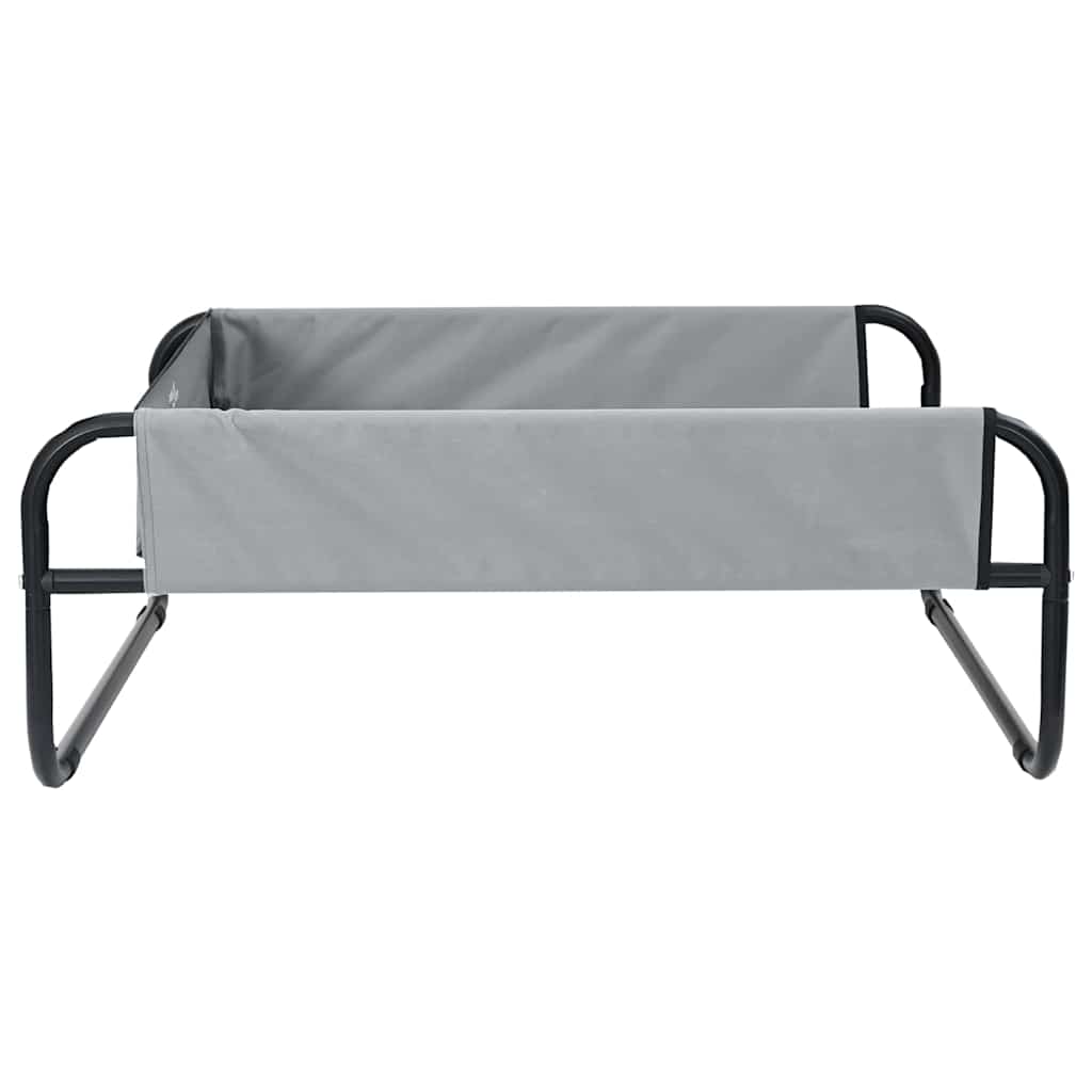 Cama para Cachorro Cinzento-claro s Tecido Oxford e Aço
