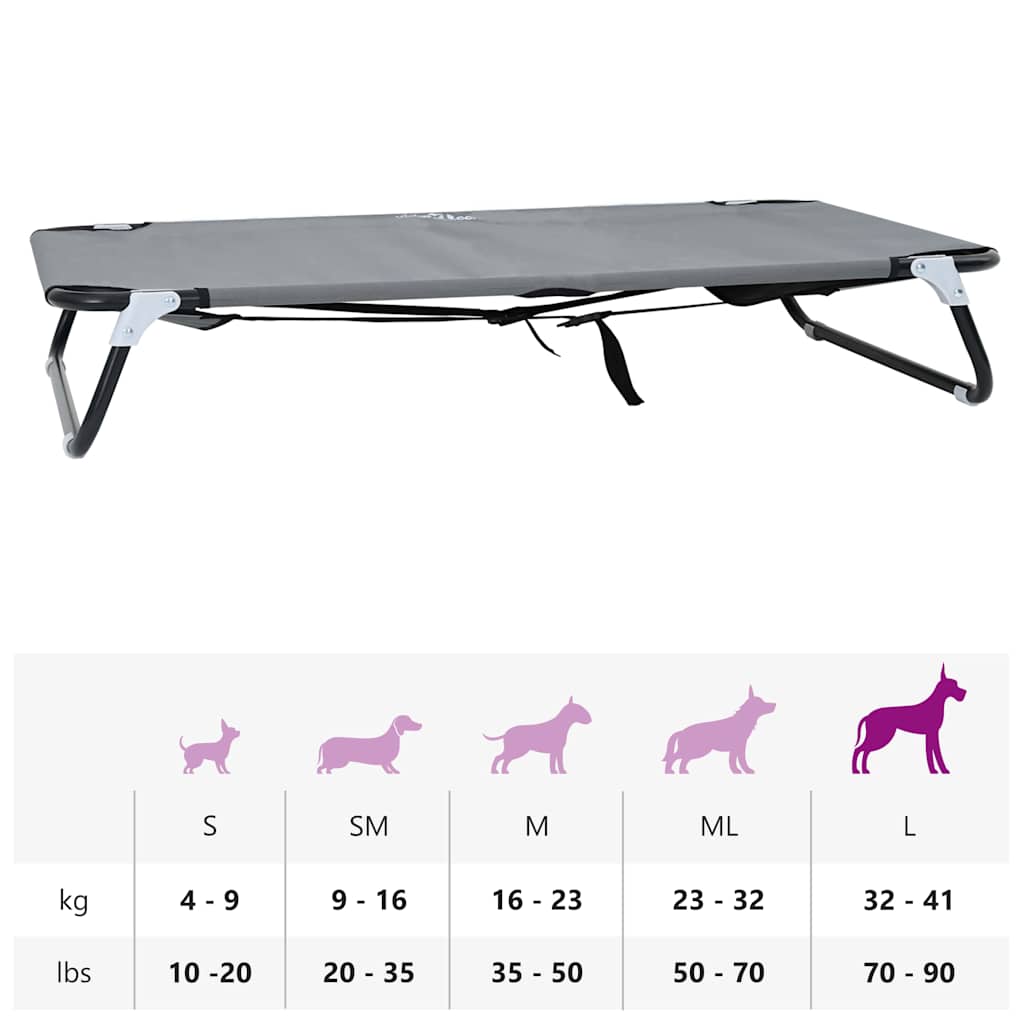 Cama para Cachorro Cinzento-claro 105 x 65 x 18 cm