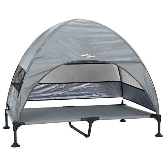 Cama Elevada para Cachorro Cinzento-claro 127 x 81 x 108 cm