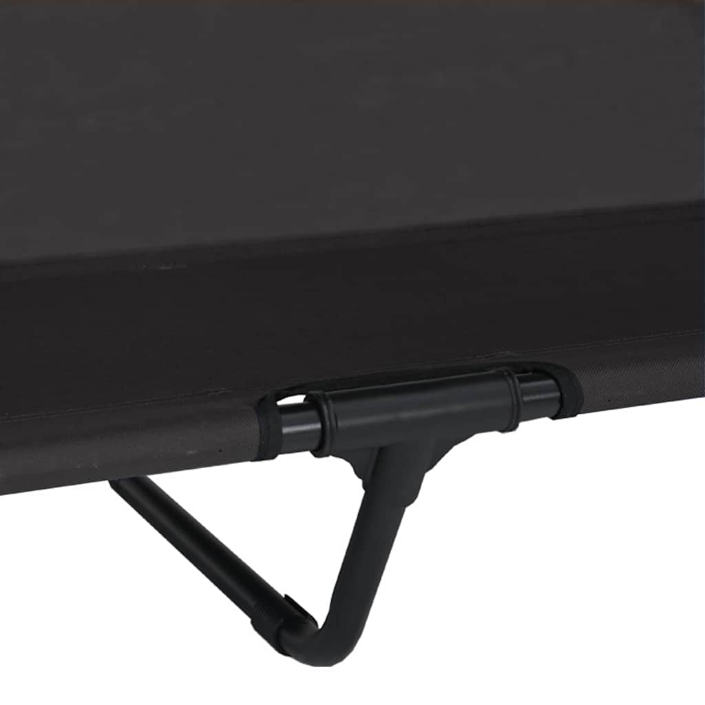 Cama Elevada para Cachorro Preto 127 x 81 x 108 cm Tecido e Aço