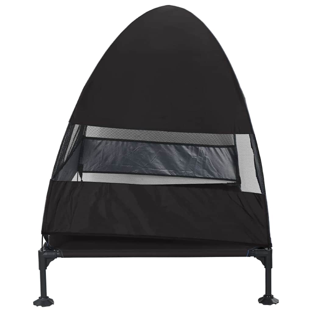 Cama Elevada para Cachorro Preto 127 x 81 x 108 cm Tecido e Aço