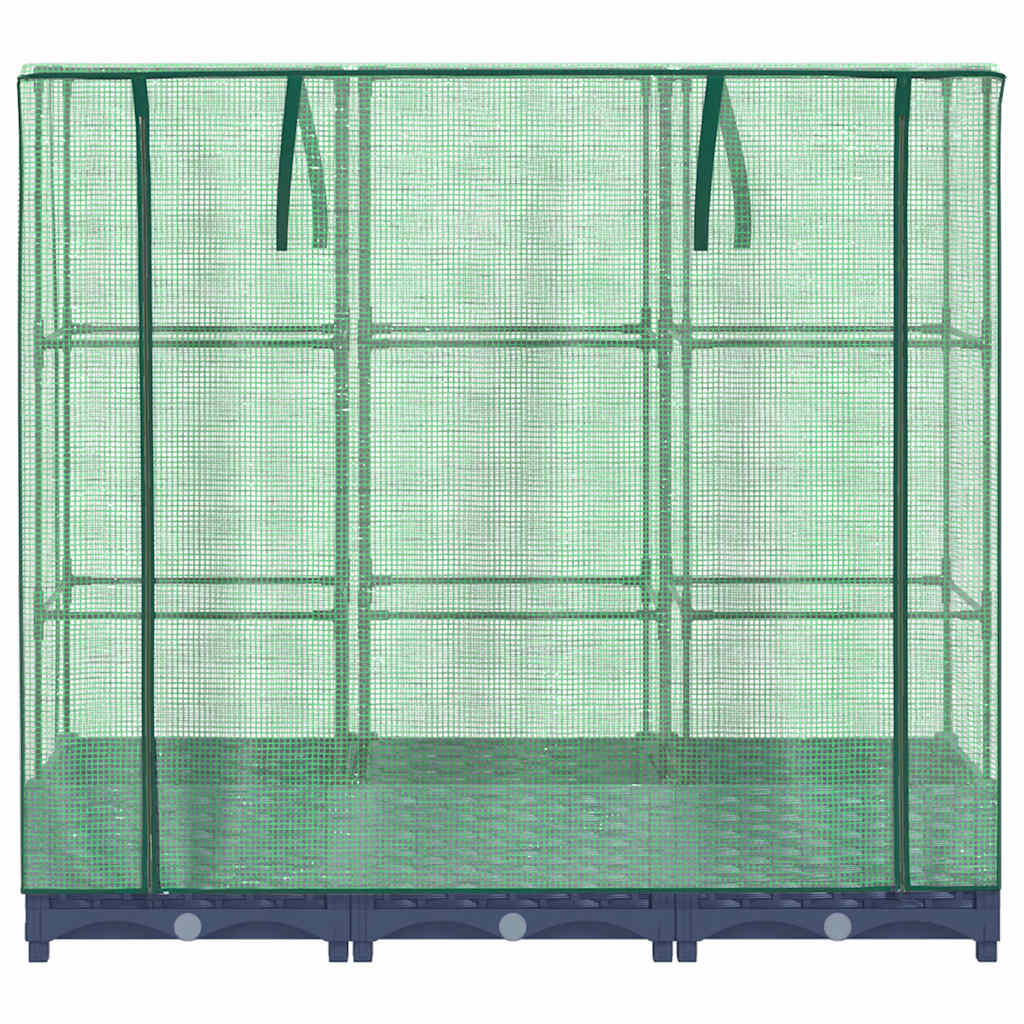 Canteiro elevado com cobertura para estufa, estilo rattan, 120x40x123 cm