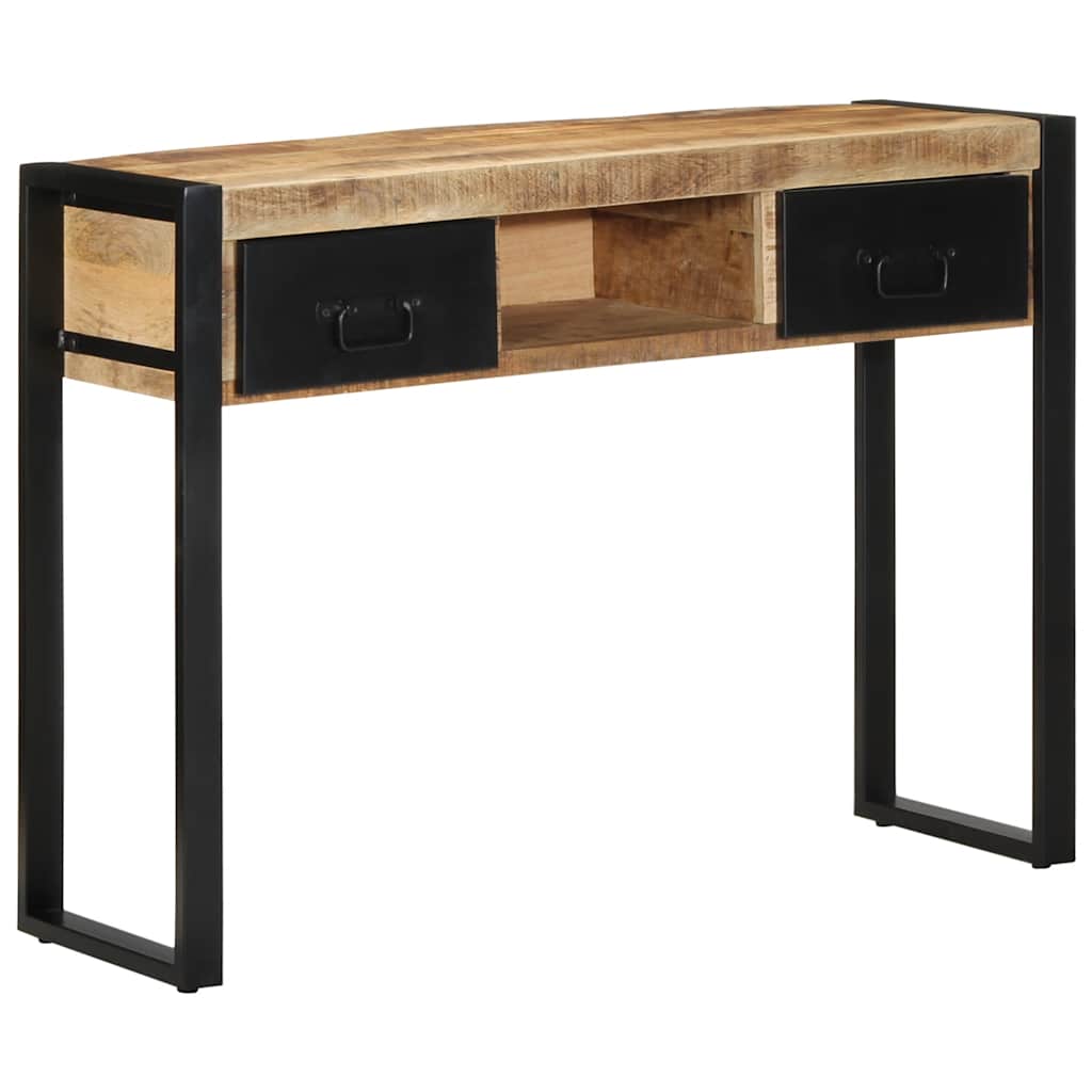 Mesa consola 100x35x75 cm manga de madeira áspera maciça