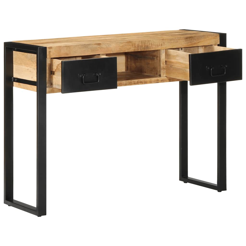 Mesa consola 100x35x75 cm manga de madeira áspera maciça