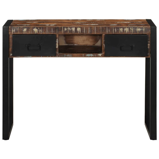 Mesa consola multicor 100x35x75 cm madeira maciça recuperada