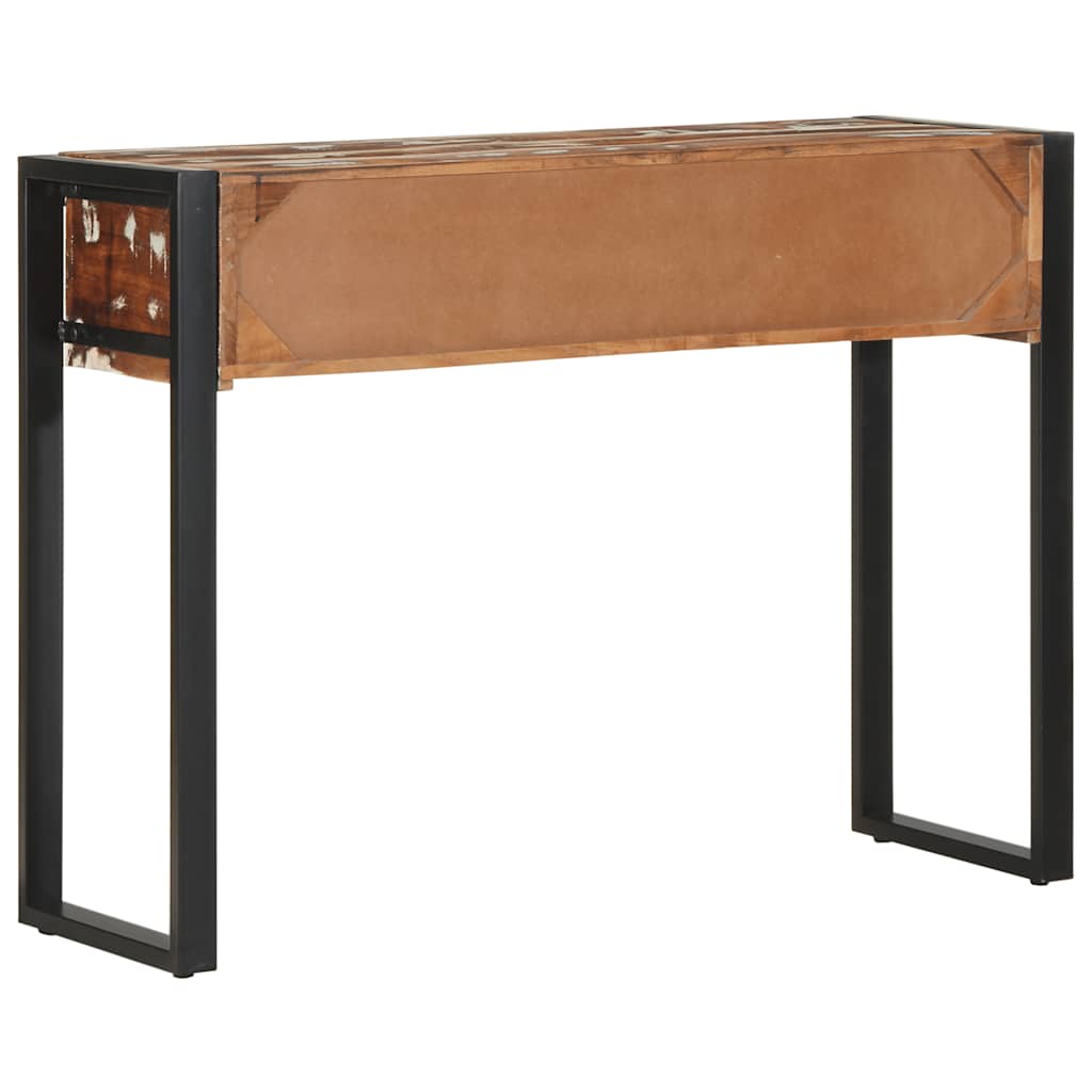 Mesa consola multicor 100x35x75 cm madeira maciça recuperada