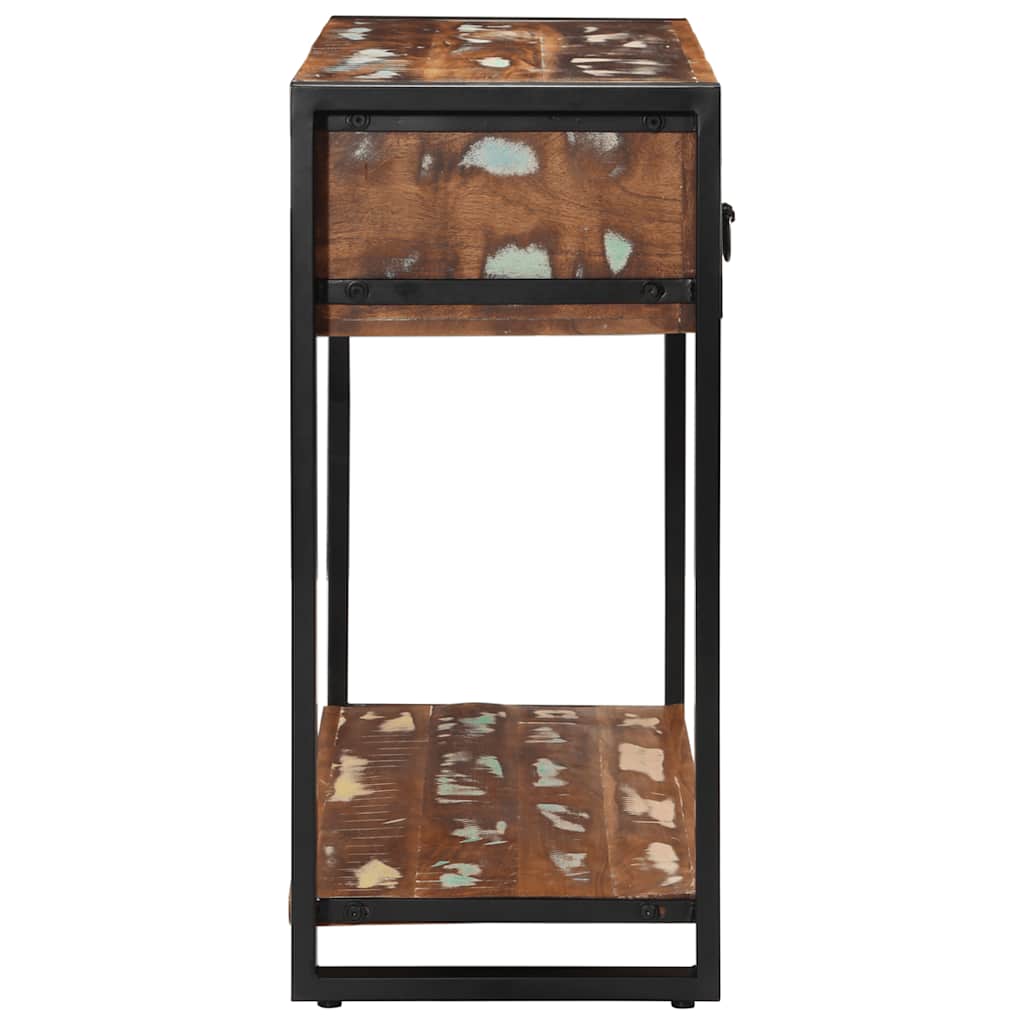 Mesa consola multicor 100x35x75 cm madeira maciça recuperada