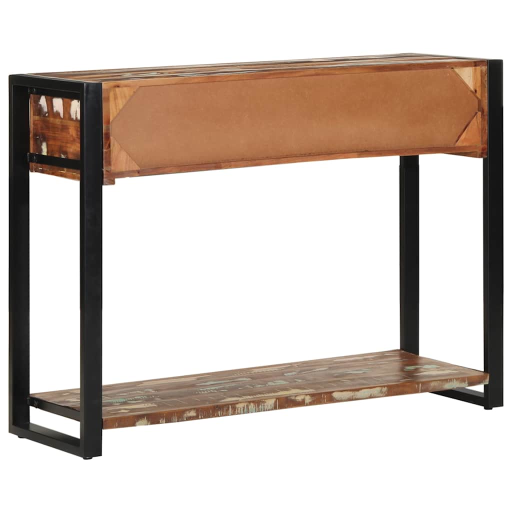 Mesa consola multicor 100x35x75 cm madeira maciça recuperada