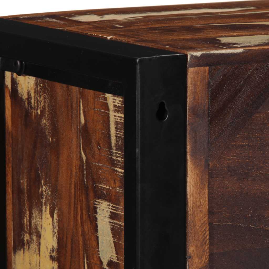 Móvel TV multicor 80x30x25 cm madeira maciça recuperada