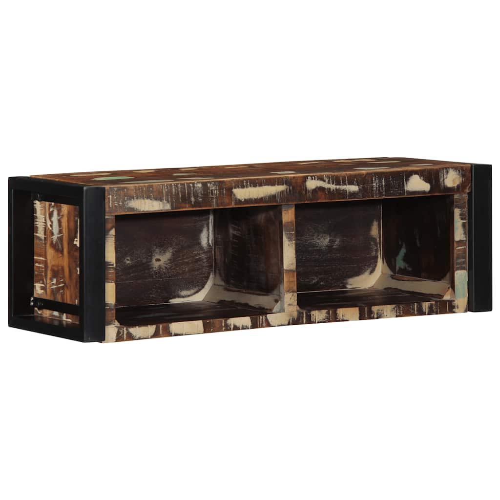 Móvel TV multicor 80x30x25 cm madeira maciça recuperada