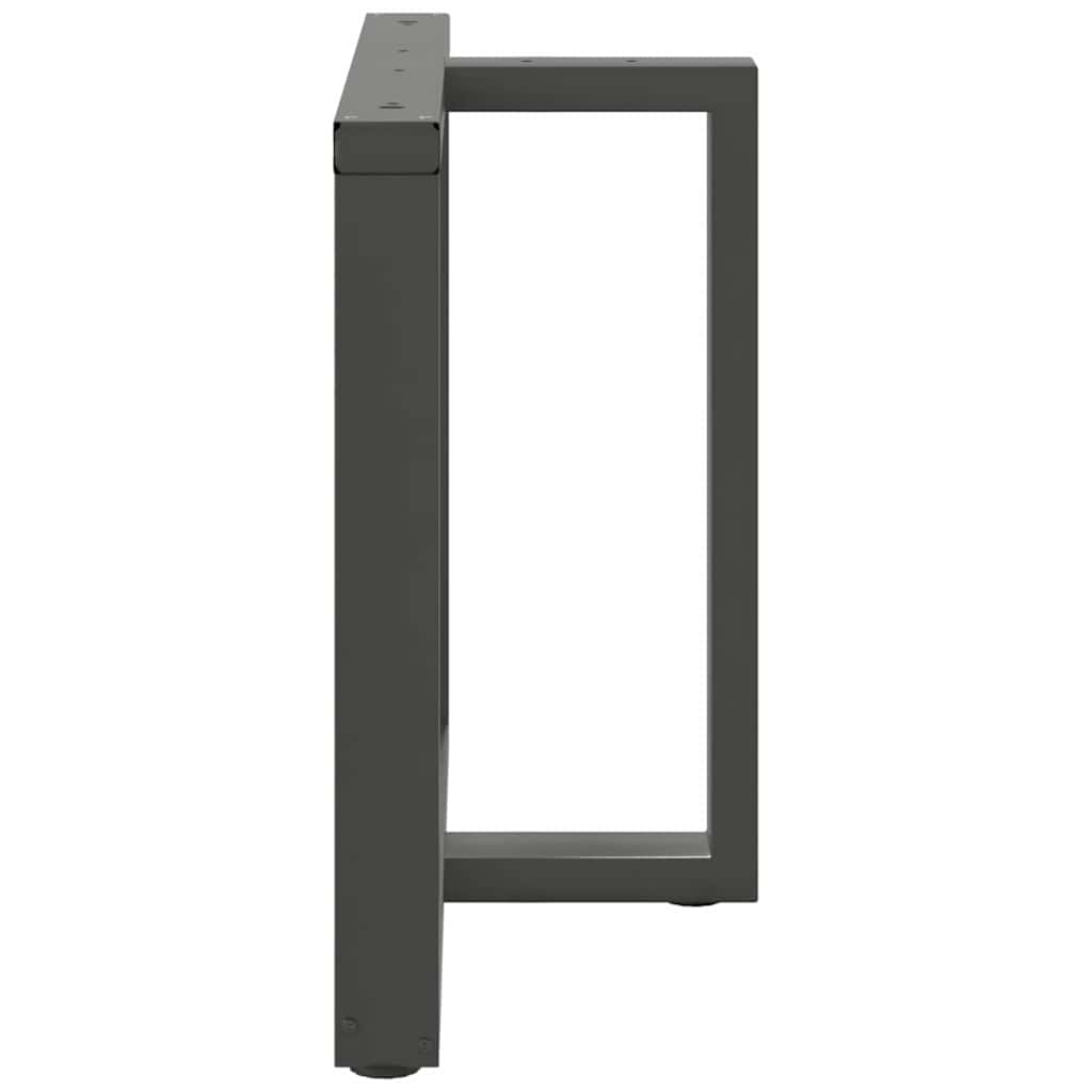 Pés para mesa de jantar em forma de T, 2 peças, antracite, 100x35x(72-73) cm, aço