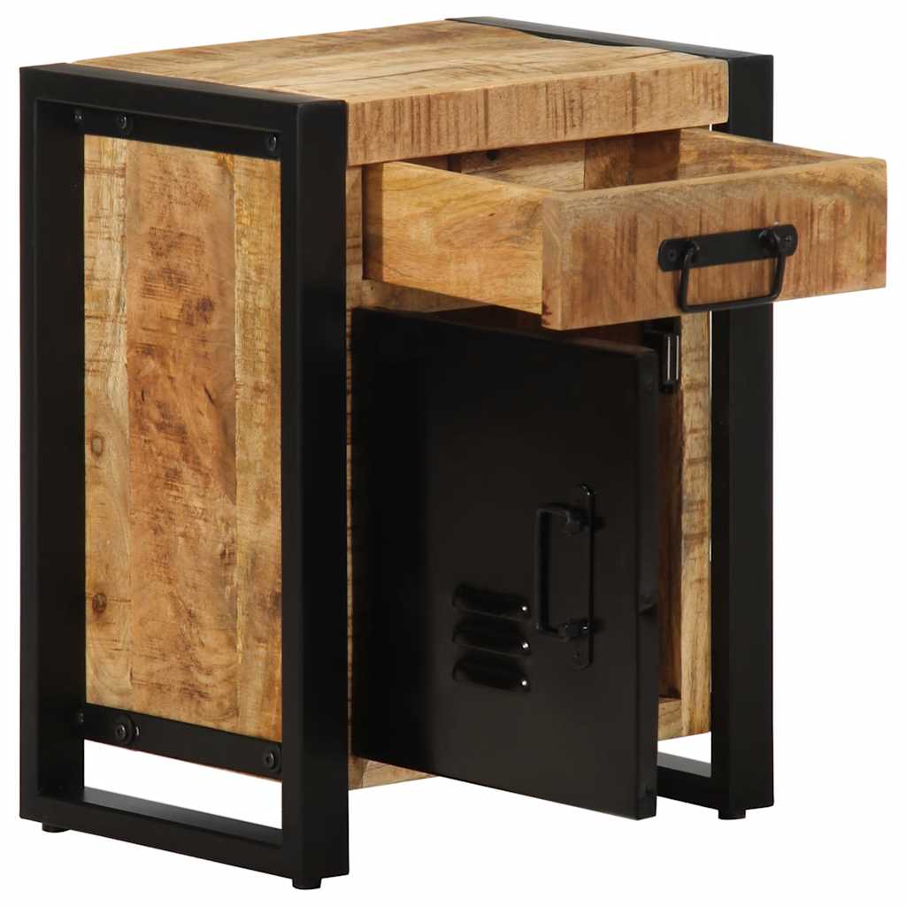Mesa de cabeceira 40x30x50 cm madeira maciça manga áspera