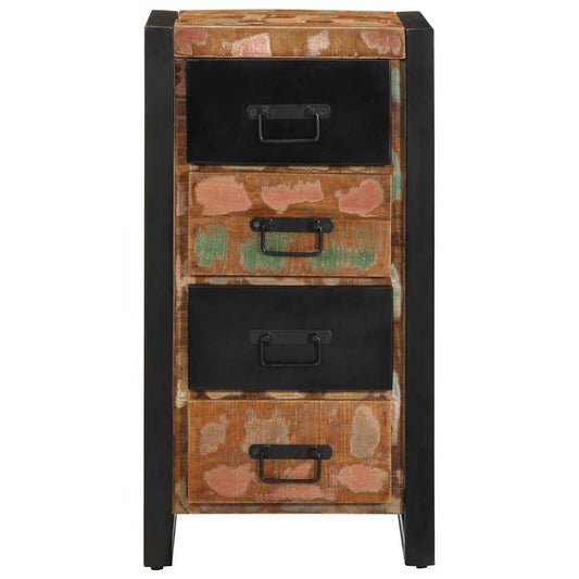 Armário gavetas 40x40x75 cm madeira recuperada maciça multicor