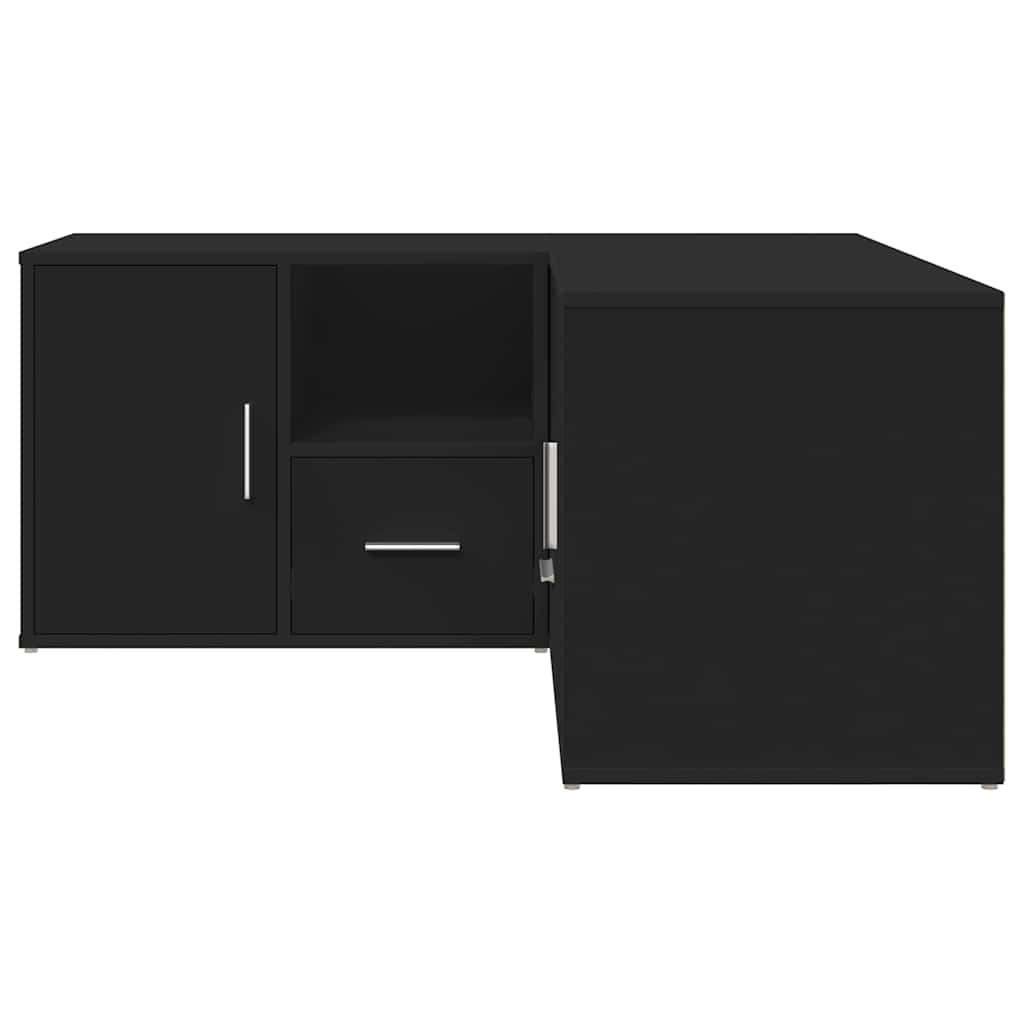 Armário de canto 160x40x45 cm derivados de madeira preto