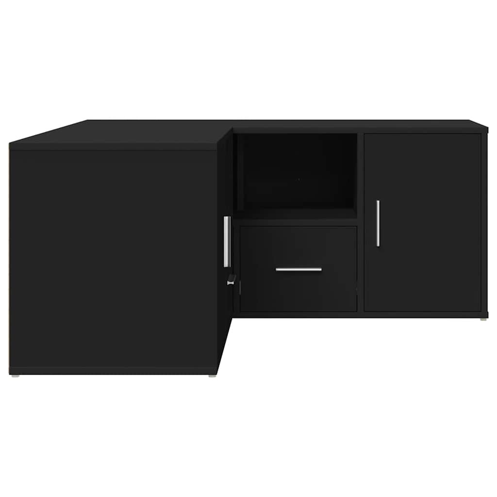 Armário de canto 160x40x45 cm derivados de madeira preto