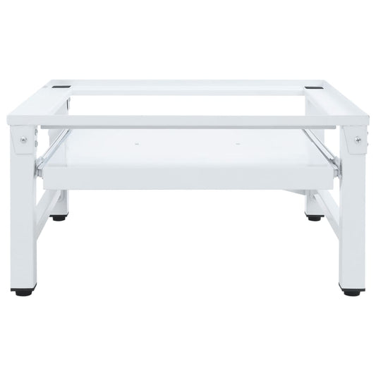 Suporte máquina lavar c/ prateleira extraível branco