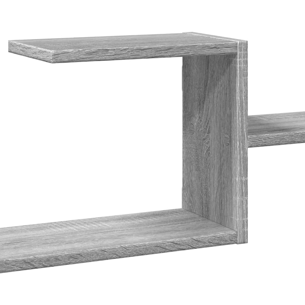 Prateleira parede 104x15x49cm derivados madeira cinzento sonoma