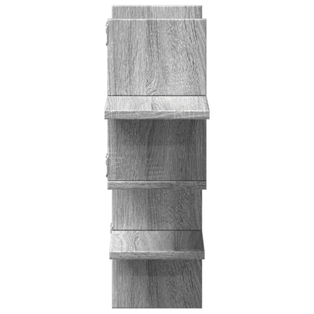 Prateleira parede 124,5x18x60,5 cm deriv. madeira cinza sonoma