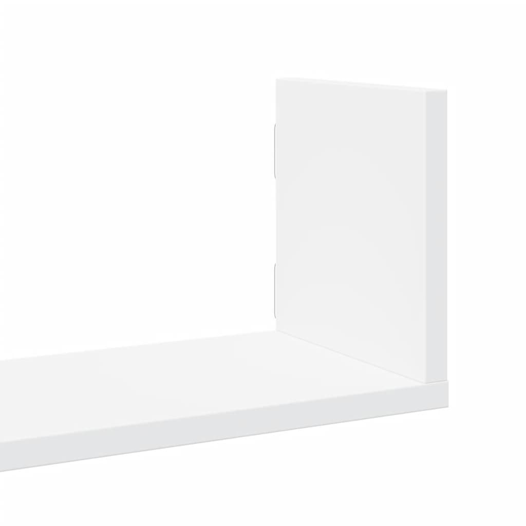 Prateleiras de parede 3 pcs 58x18x18cm derivados madeira branco