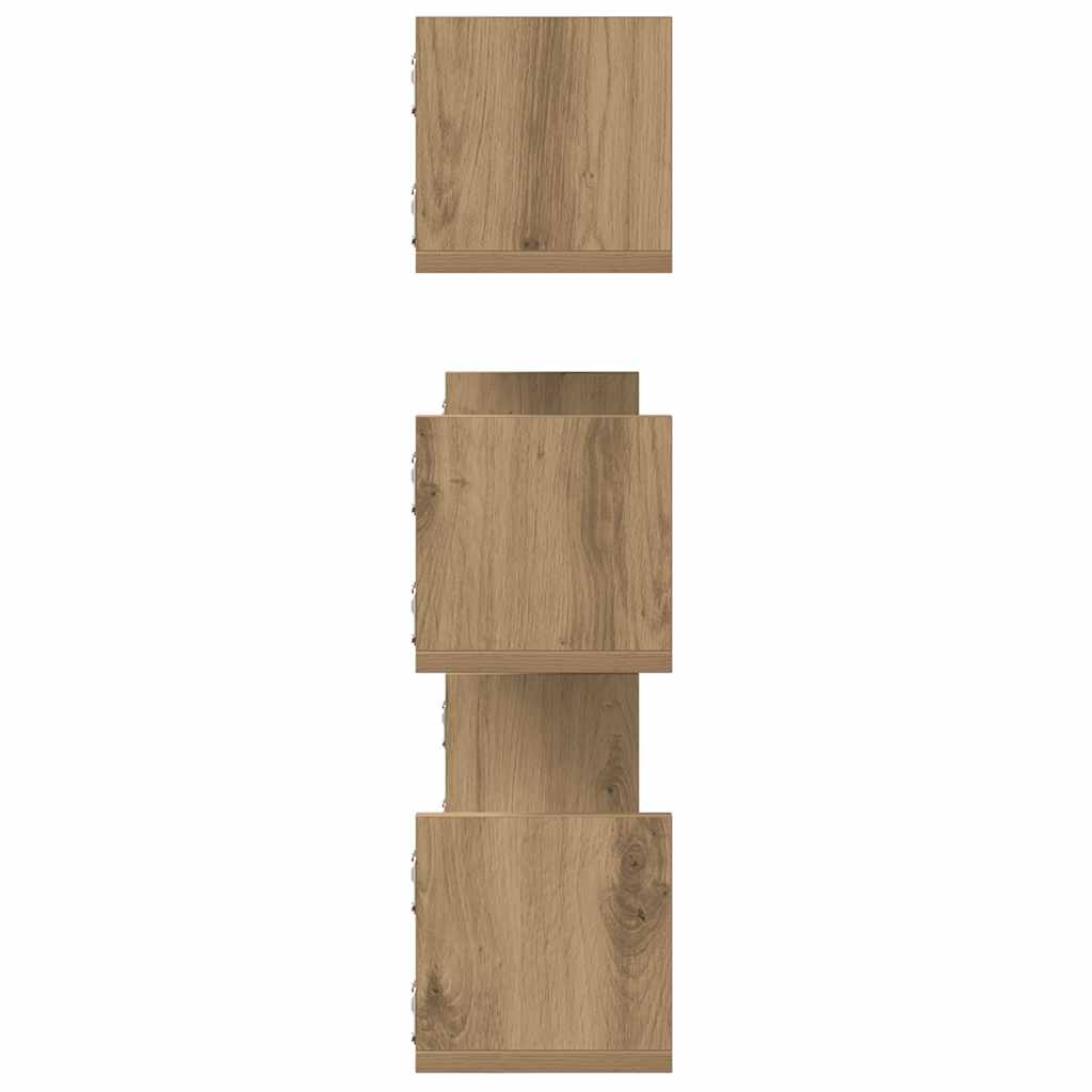 Prateleiras de parede 3pcs derivados madeira carvalho artisiano
