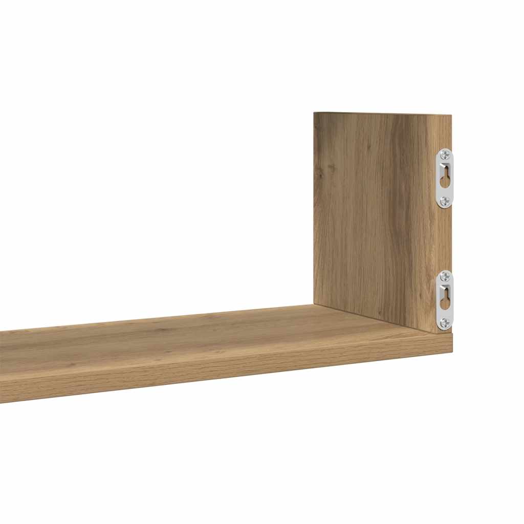Prateleiras de parede 3pcs derivados madeira carvalho artisiano