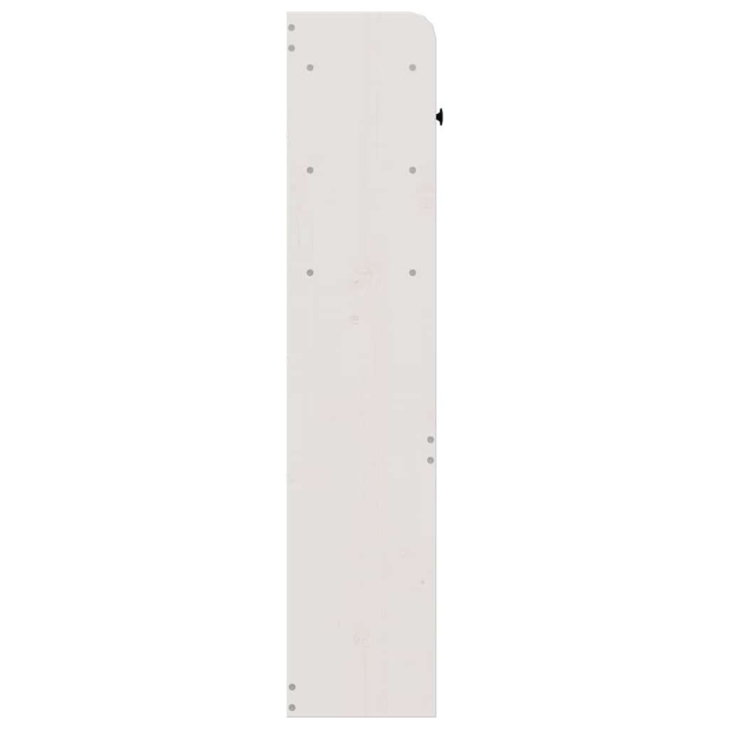 Cabeceira com arrumação 135 cm madeira de pinho maciça branco