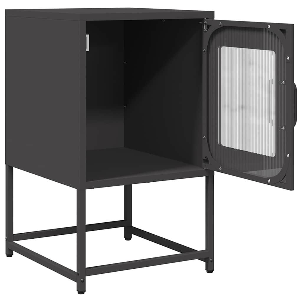 Mesa de cabeceira 36x39x60,5 cm aço laminado a frio preto