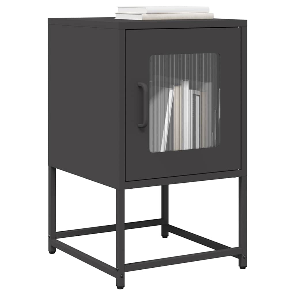 Mesa de cabeceira 36x39x60,5 cm aço laminado a frio preto