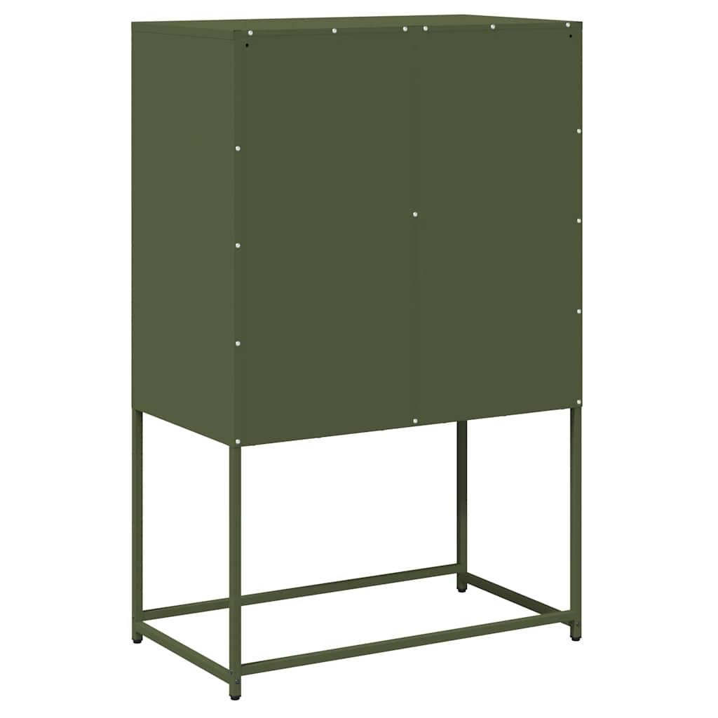 Aparador alto 68x39x107 cm aço verde azeitona