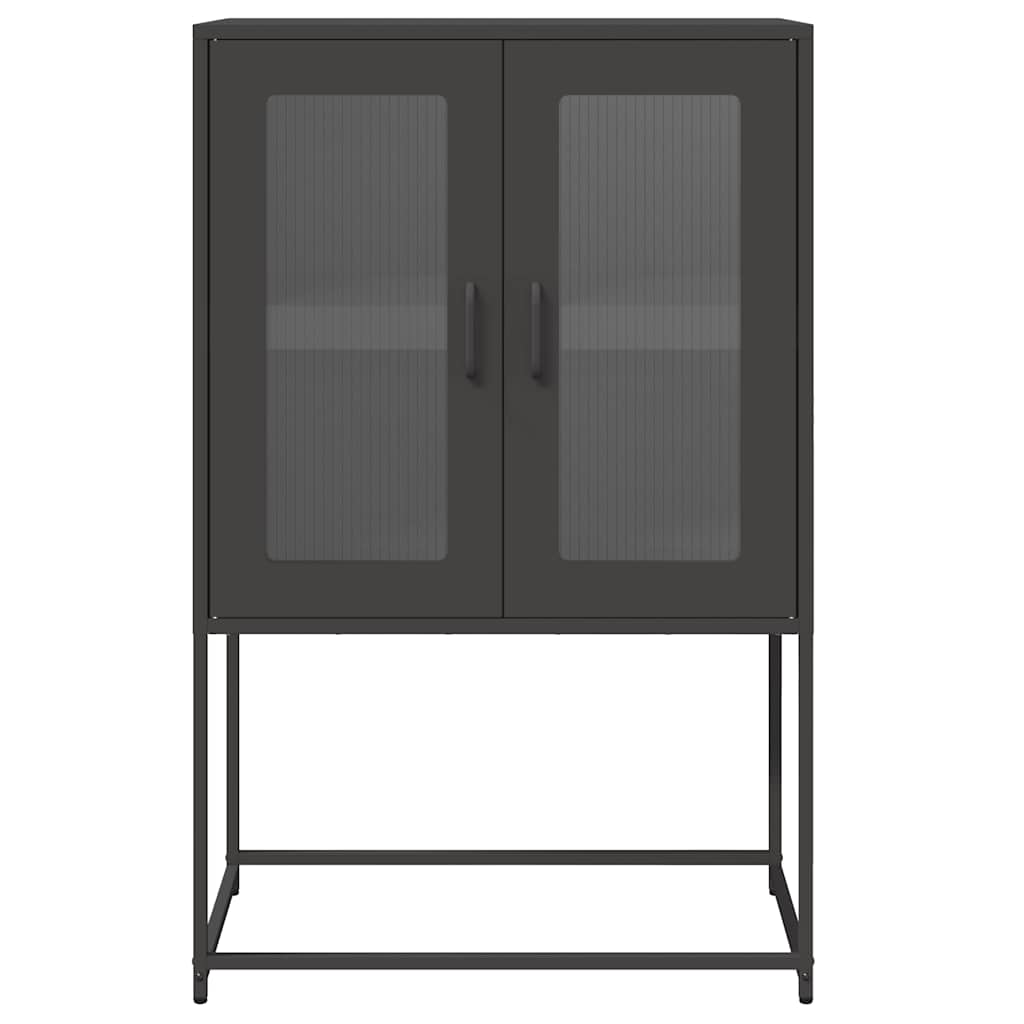 Aparador alto 68x39x107 cm aço preto