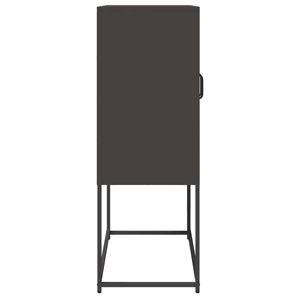 Aparador alto 68x39x107 cm aço preto