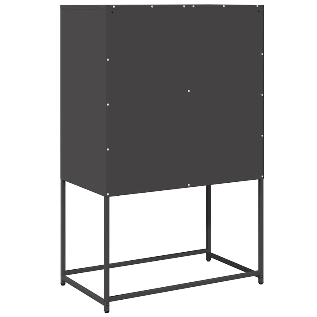 Aparador alto 68x39x107 cm aço preto