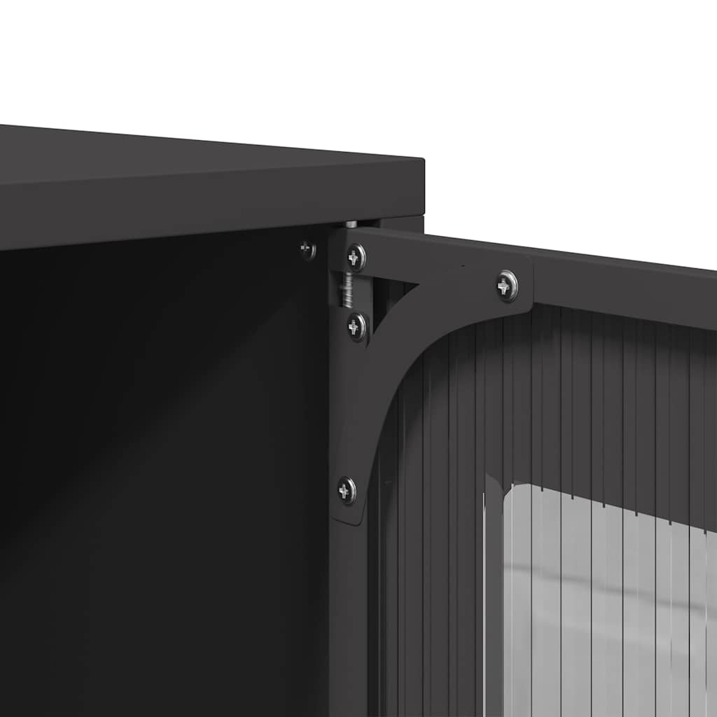 Aparador alto 68x39x107 cm aço preto