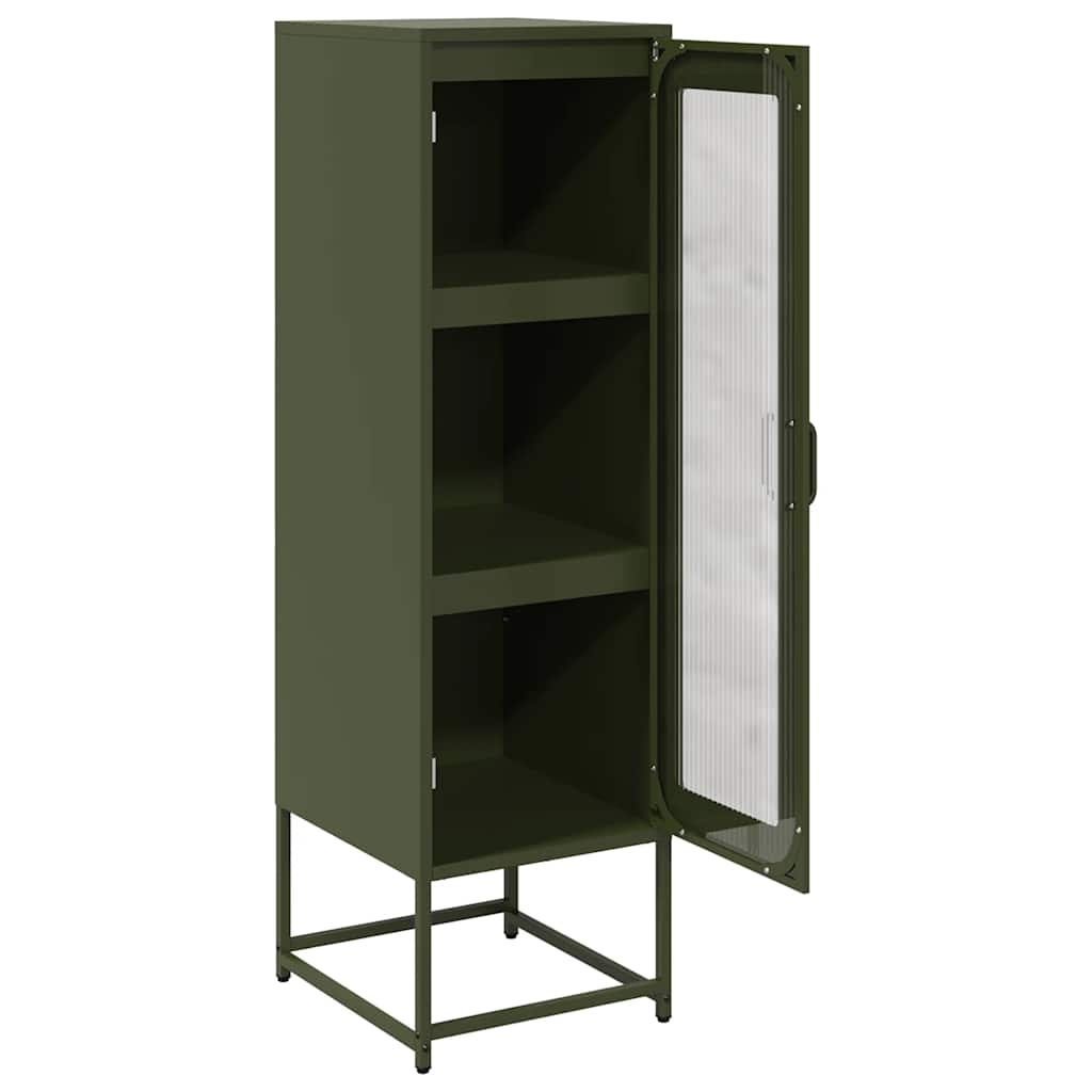 Móvel alto 36x39x123 cm aço laminado a frio verde-azeitona