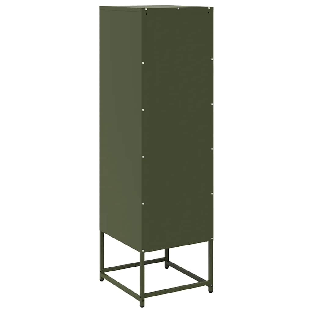 Móvel alto 36x39x123 cm aço laminado a frio verde-azeitona
