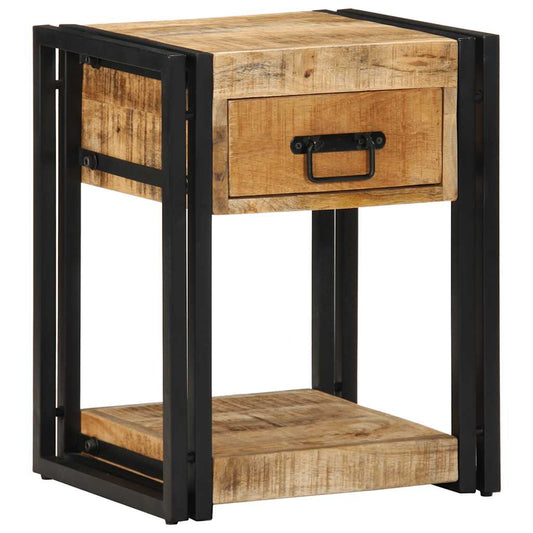 Mesa de cabeceira 40x35x50cm madeira de mangueira áspera maciça