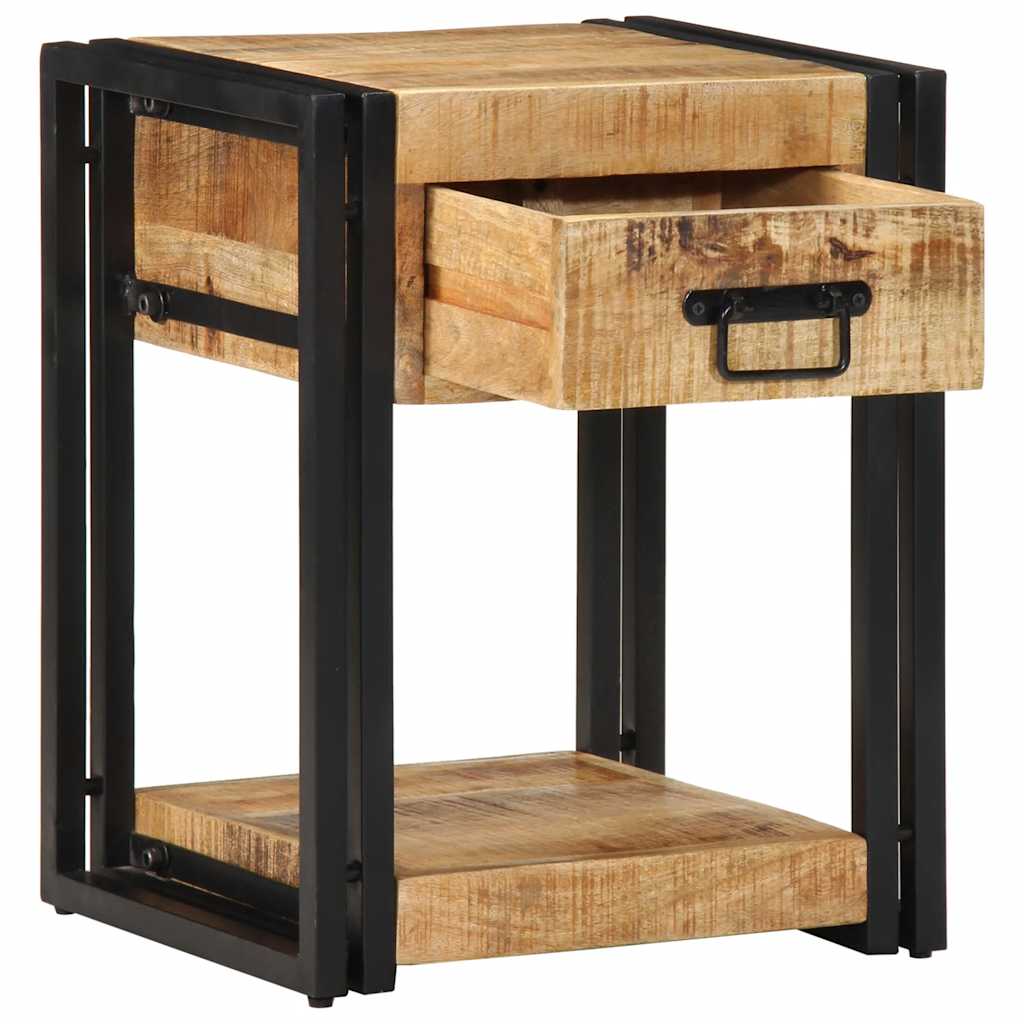 Mesa de cabeceira 40x35x50cm madeira de mangueira áspera maciça