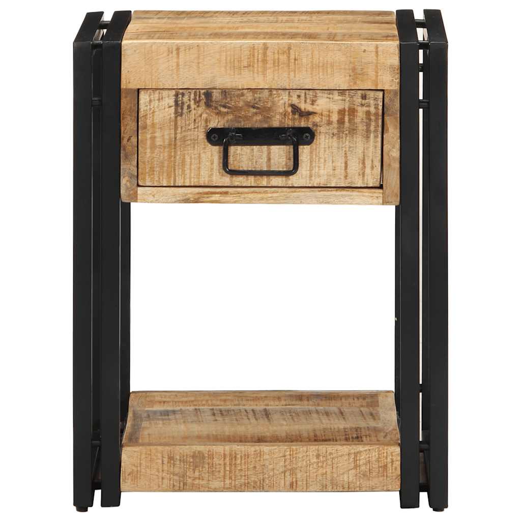 Mesa de cabeceira 40x35x50cm madeira de mangueira áspera maciça